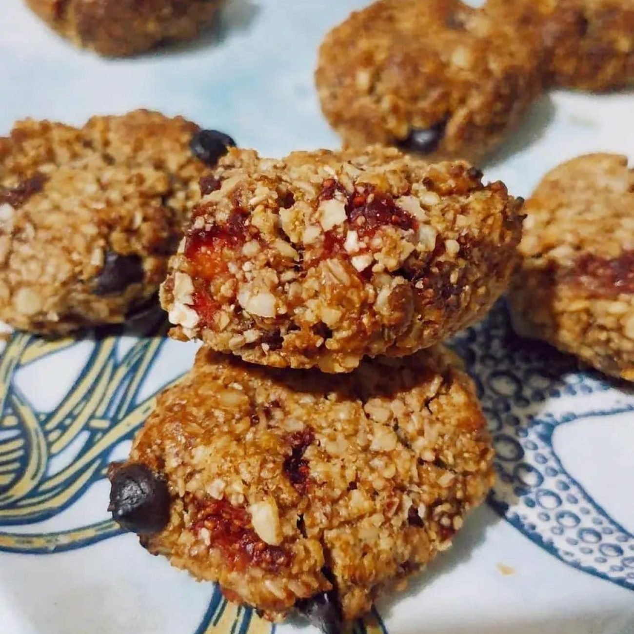 Glutensiz Yulaflı Çilekli Kurabiye