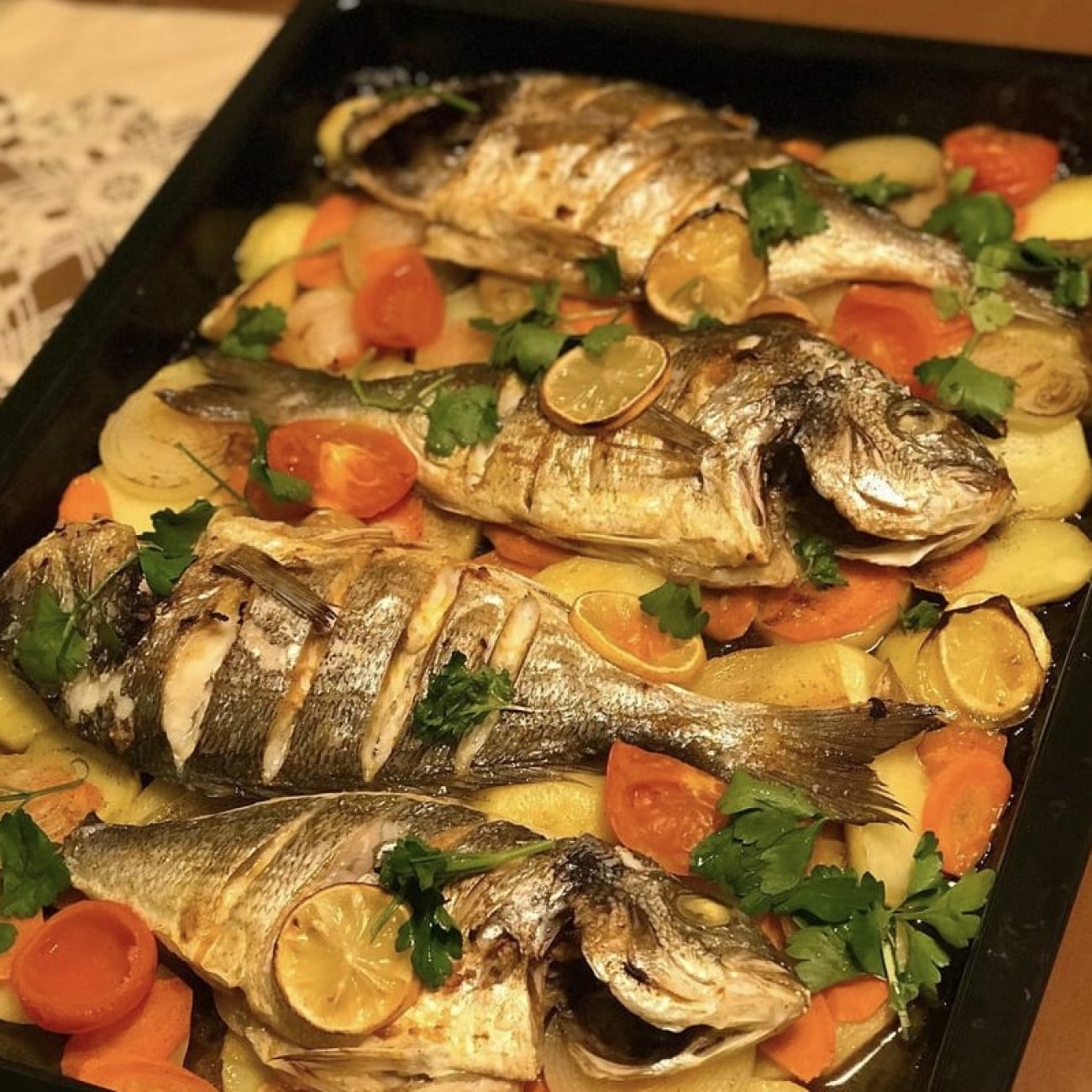 Fırında Soslu Çupra