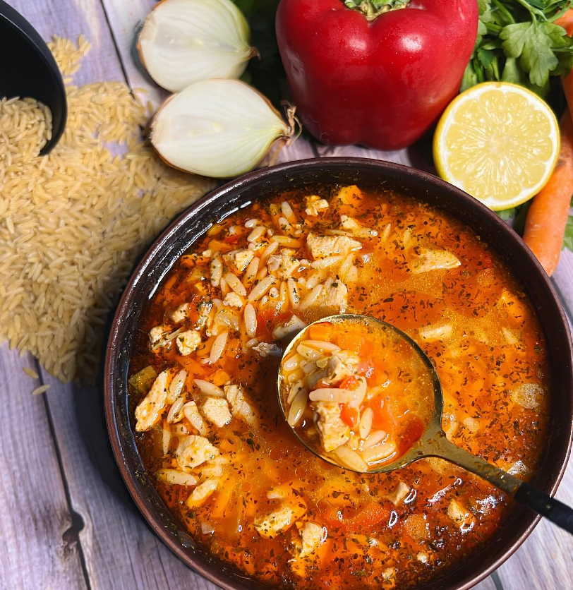 Tavuklu Sebzeli Şehriye Çorbası